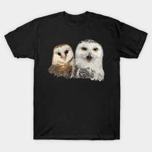 Snowy Owl and Barn Owl T-Shirt